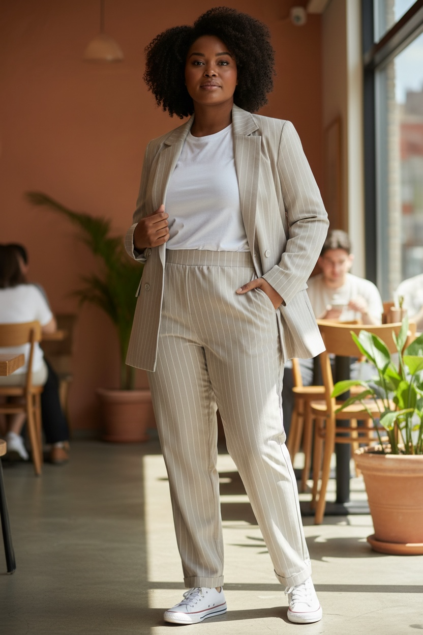 Tailleur Gessato oversize