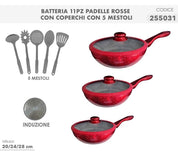 Set Padelle Alte con Mestoli 11 pezzi