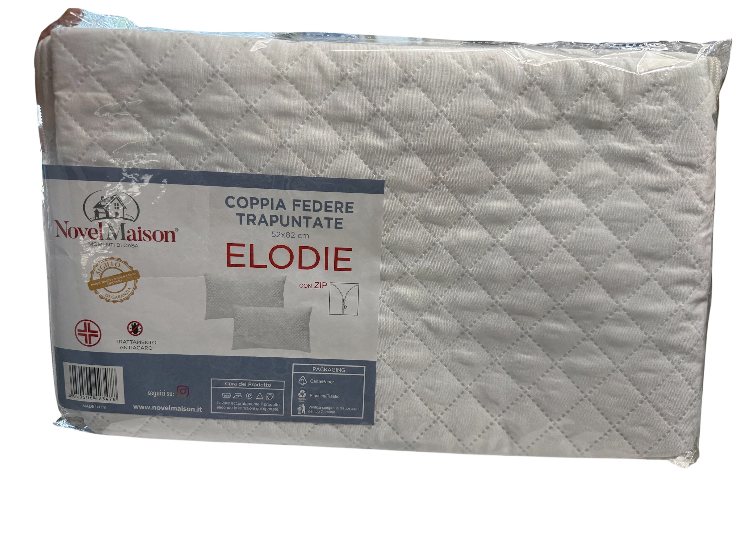 Coppia di federe trapuntata