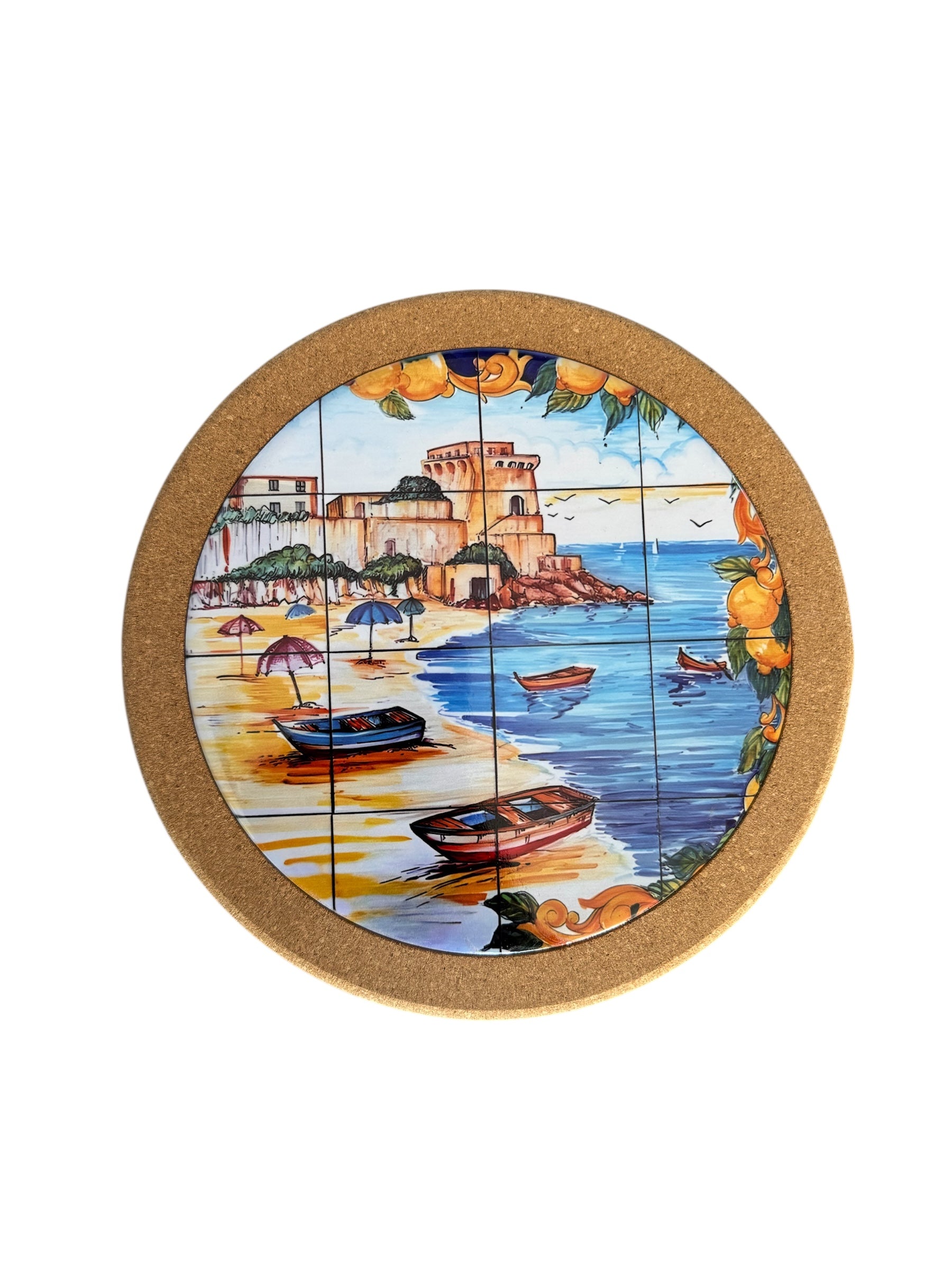 Sotto pentola in sughero e ceramica