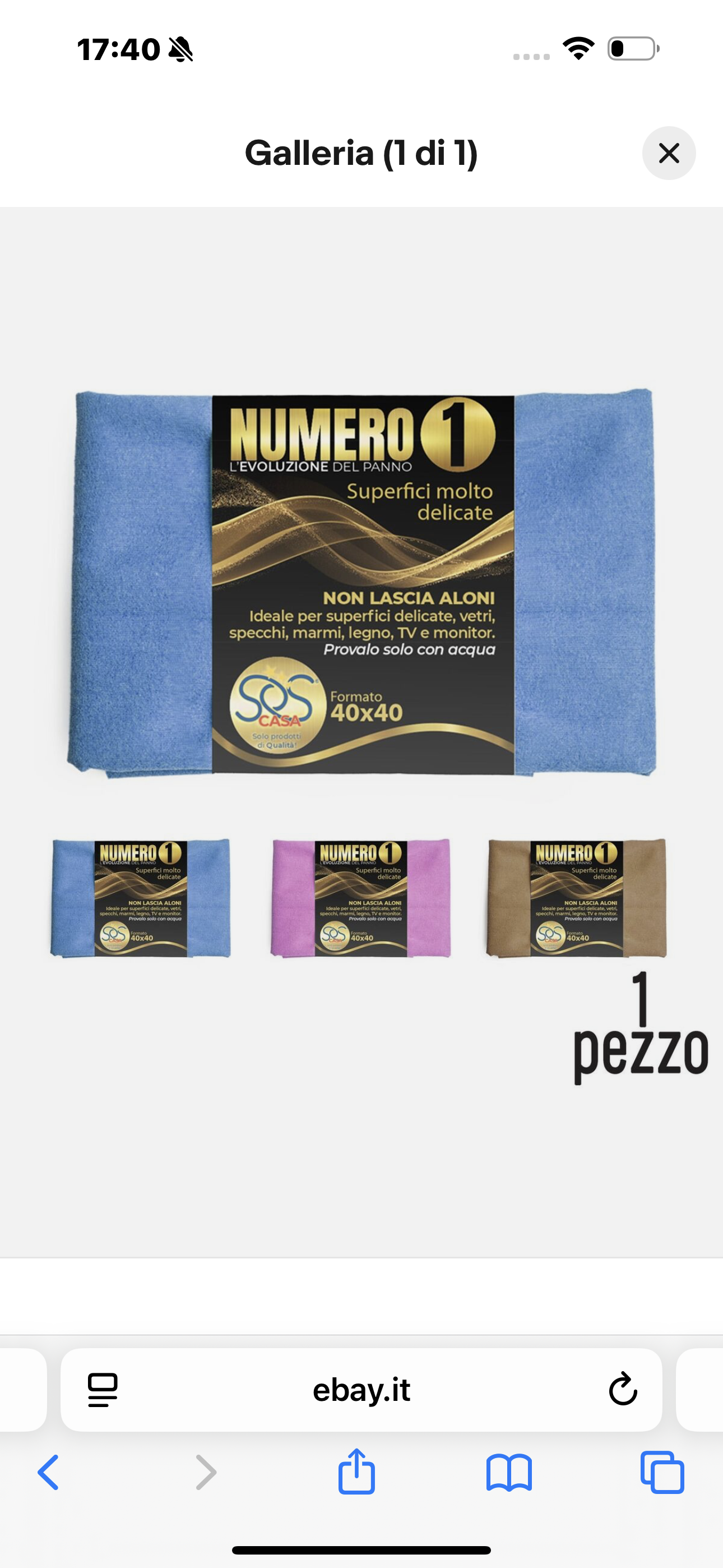 CASA PANNO IN MICROFIBRA NUMERO UNO