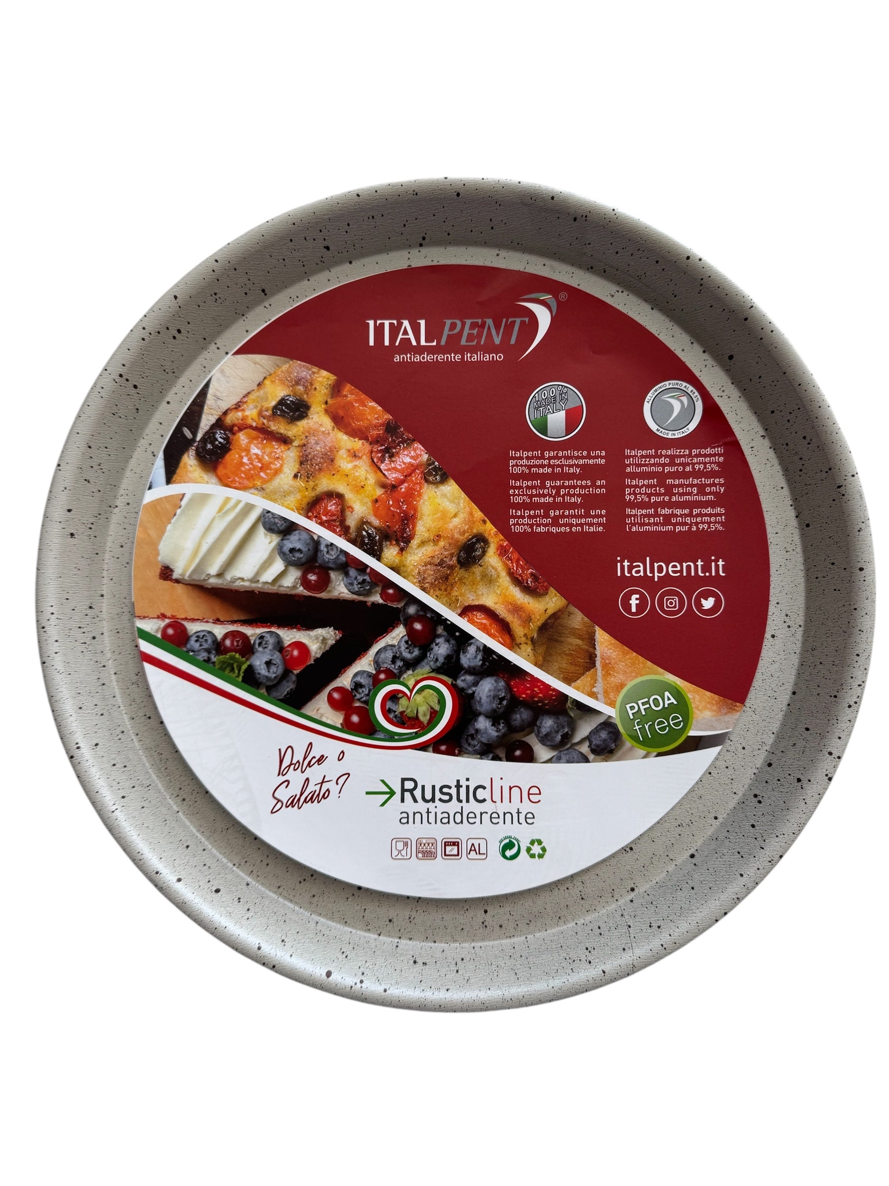 Tortiera bassa rotonda antiaderente Italpent