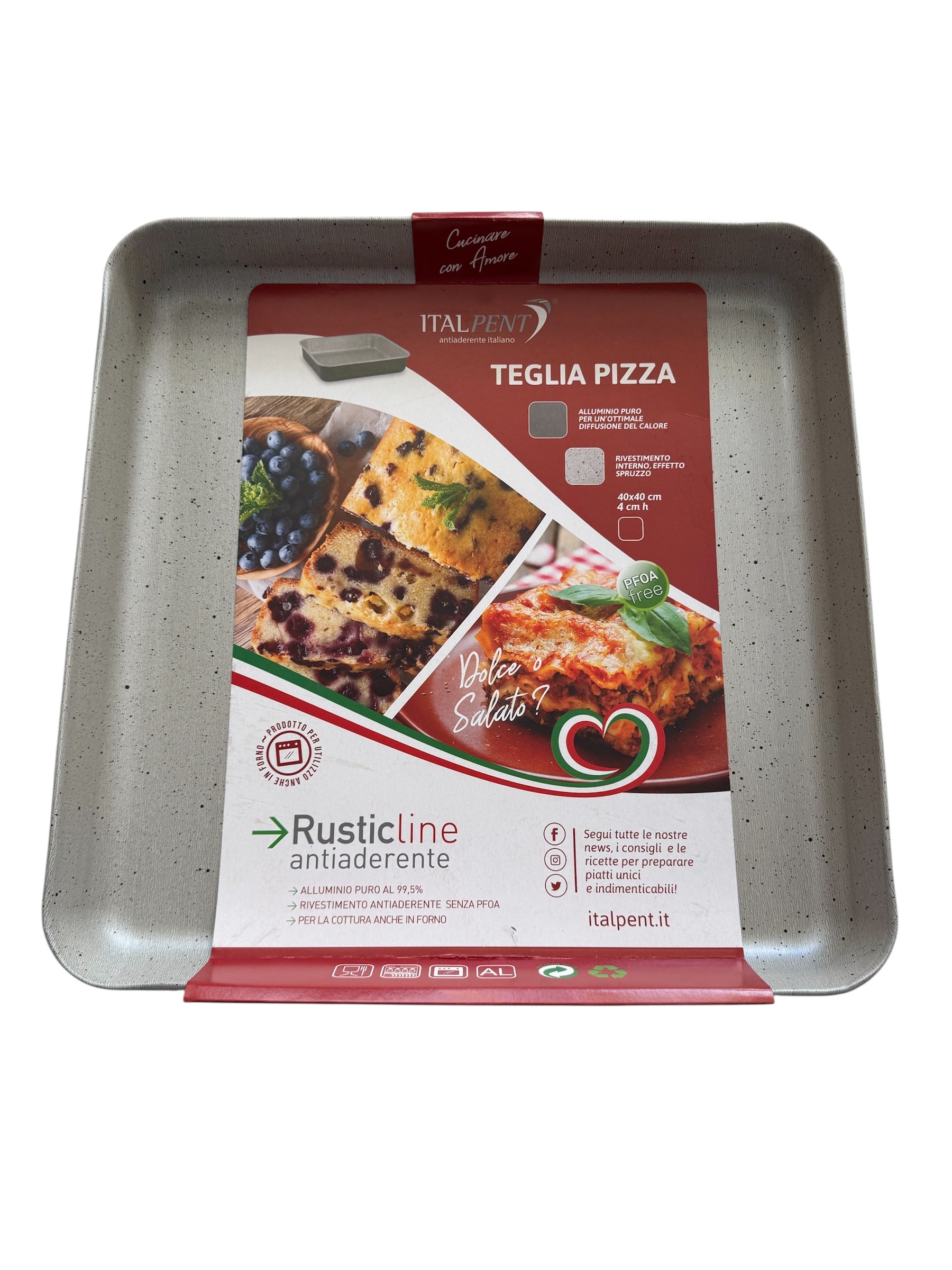 Teglia pizza 40x40cm