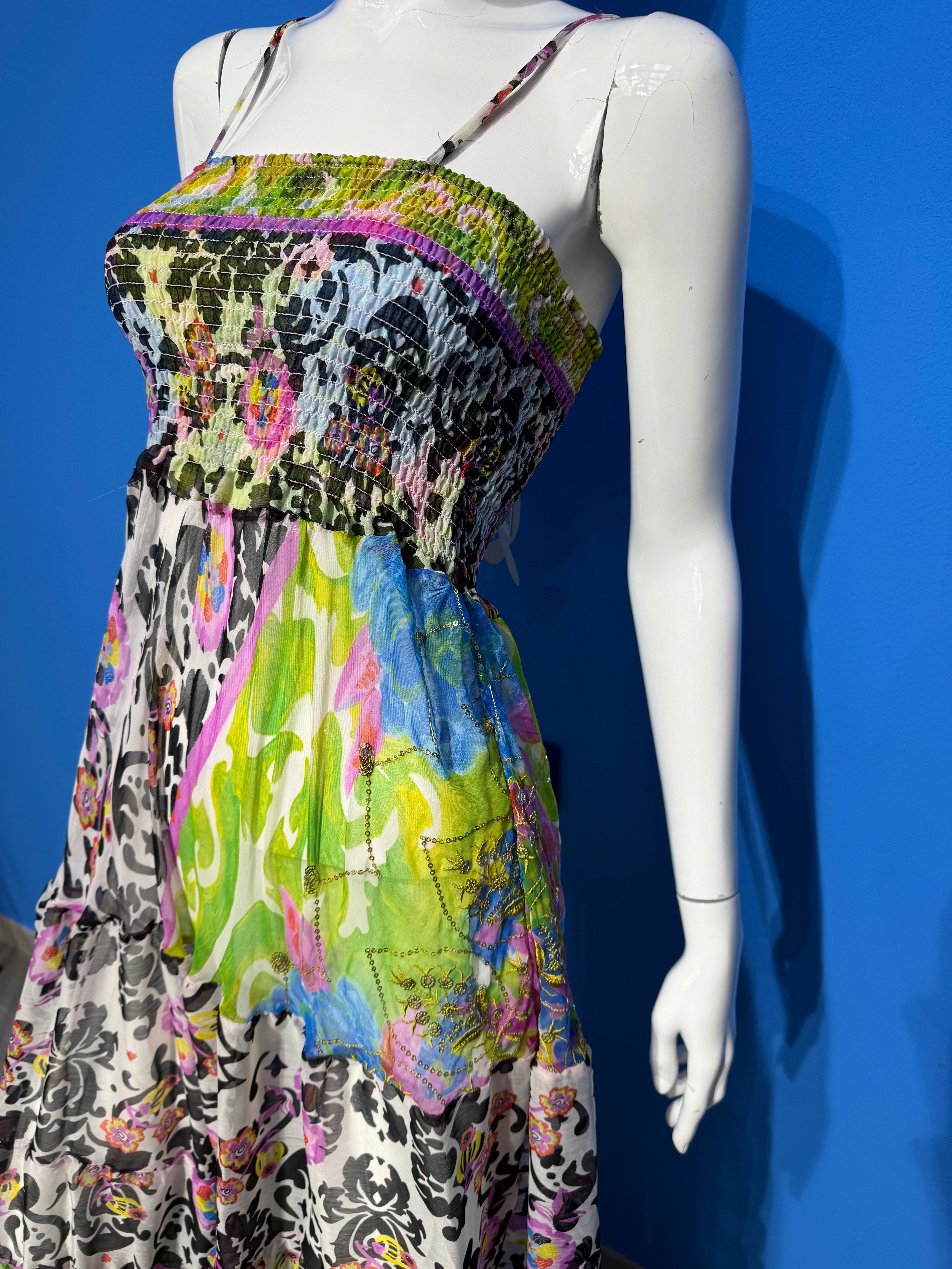 Abito con bretelle in chiffon CV158 CV159