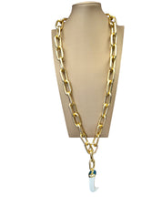 Collana catena con corno