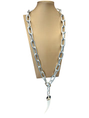 Collana catena con corno