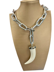 Collana catena con corno