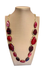 Collana lunga pietre colorate