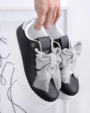 Scarpe fiocco strass