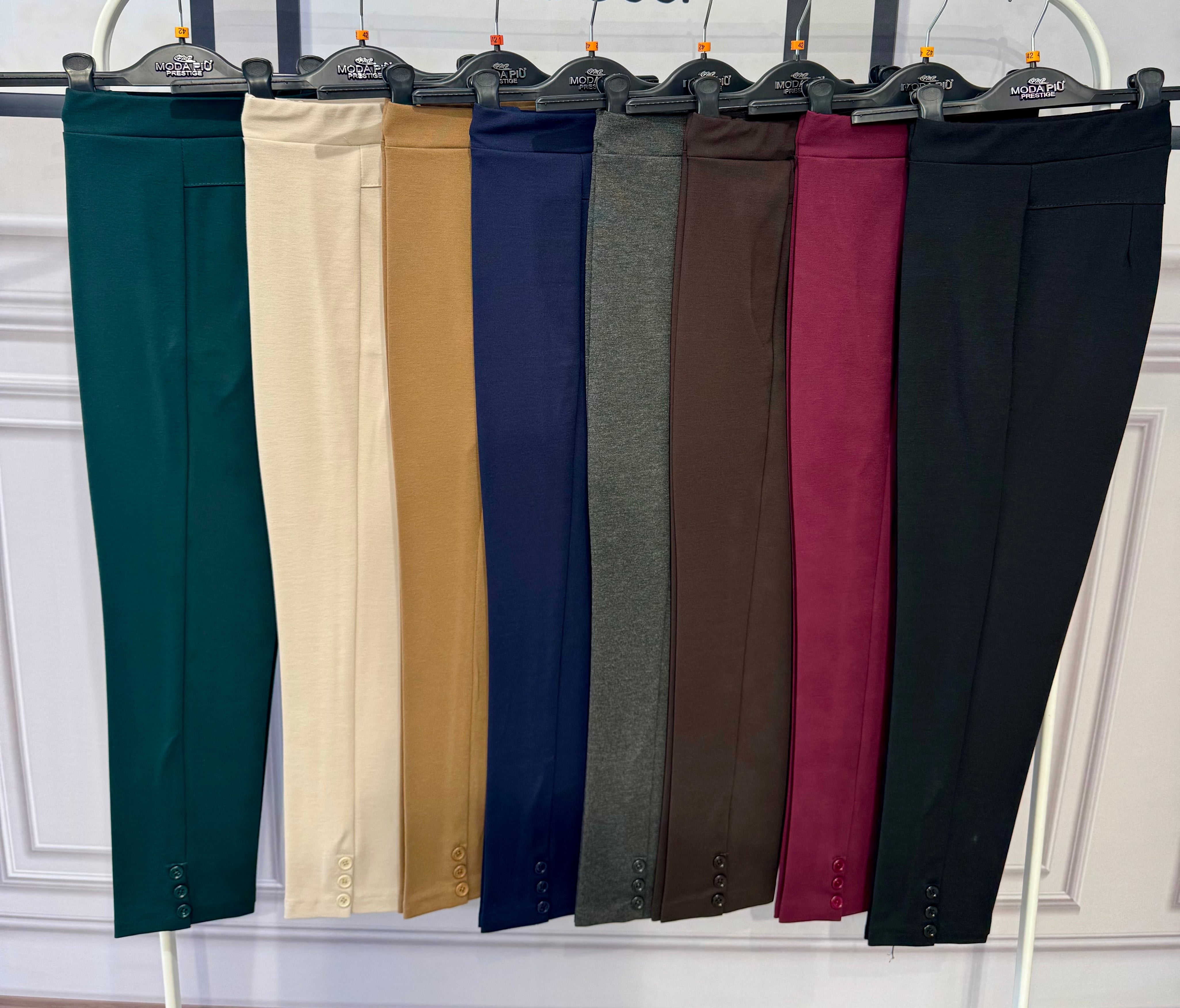 Pantaloni cosciasecca punto milano