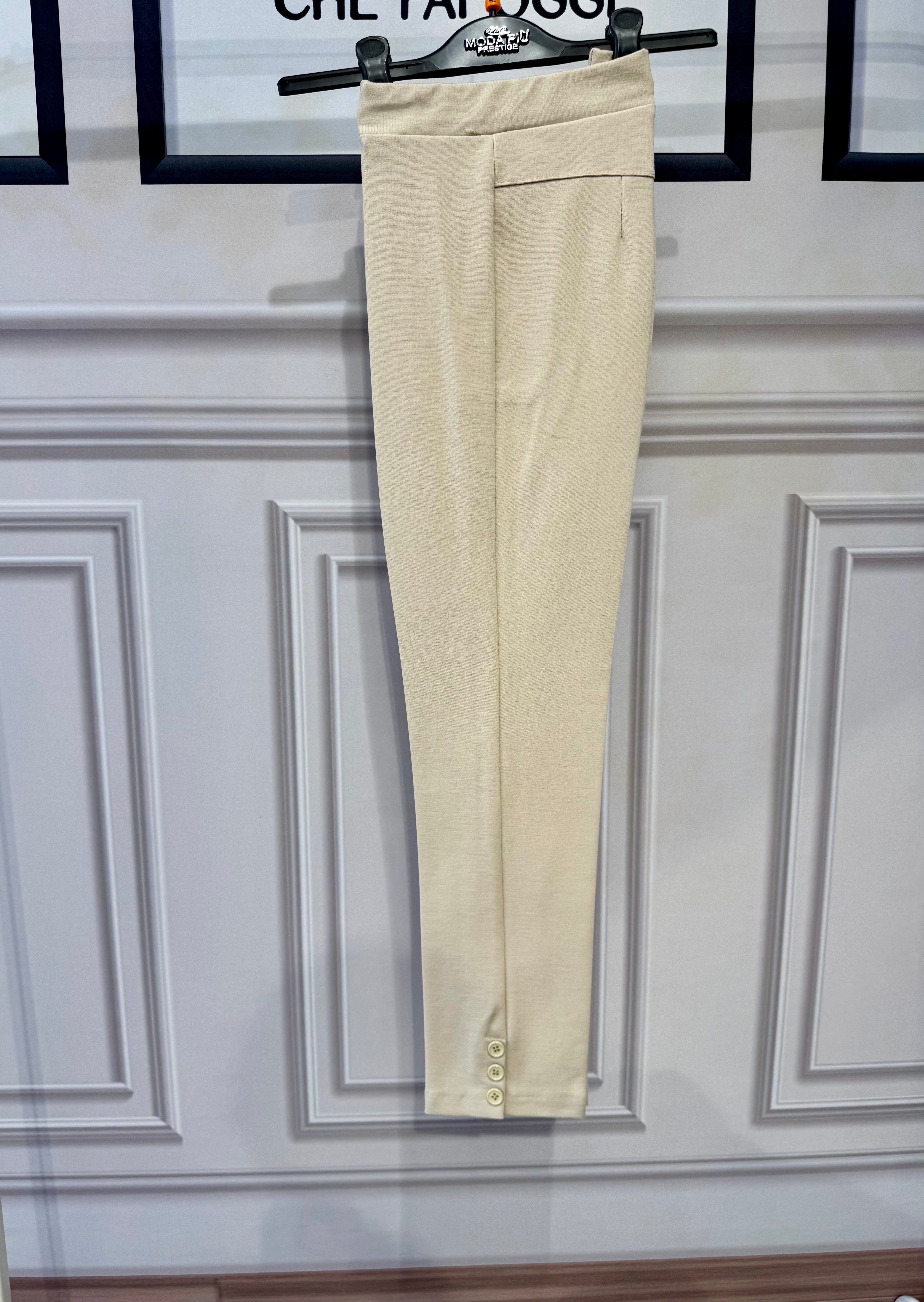 Pantaloni cosciasecca punto milano