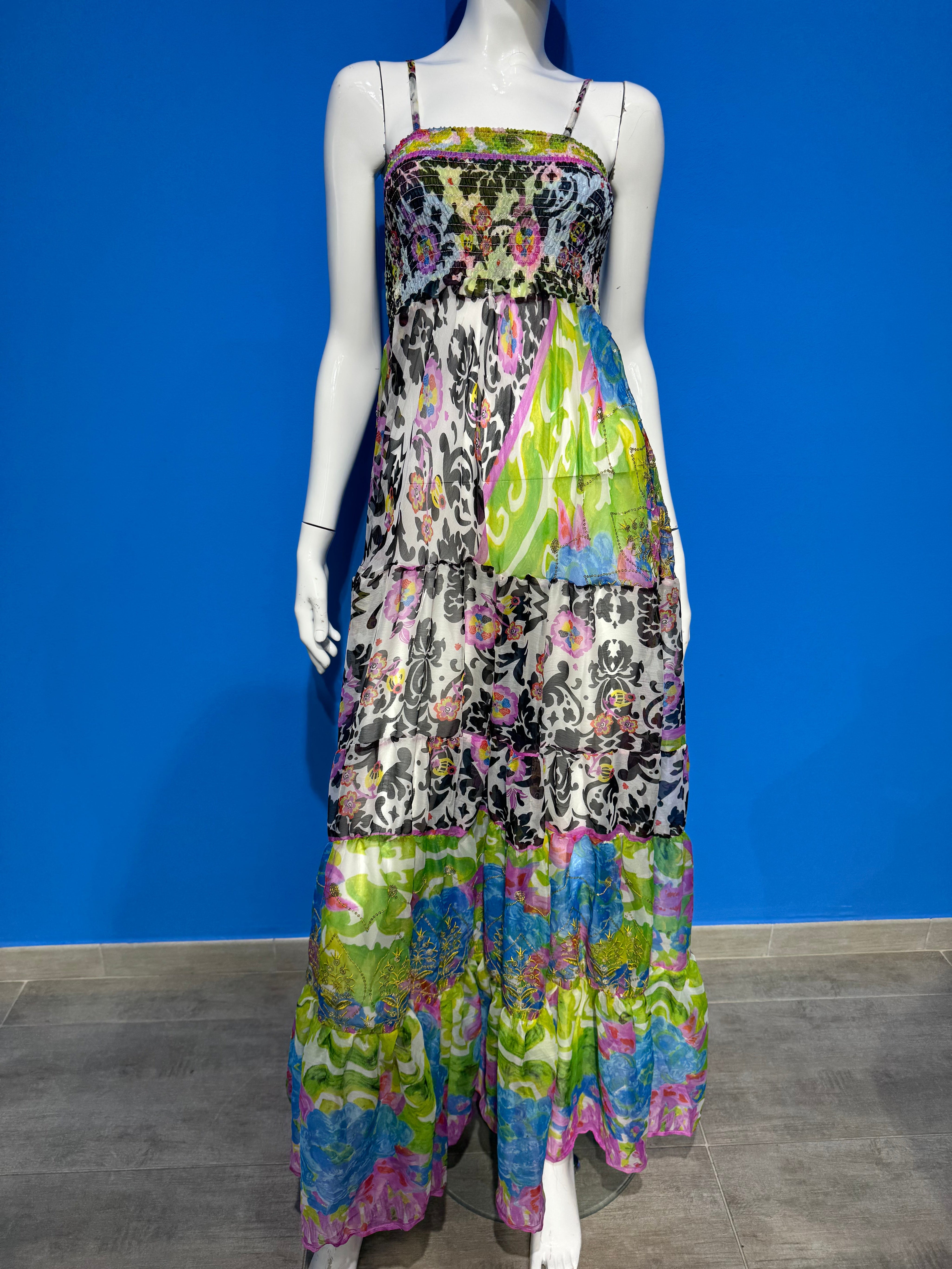 Abito con bretelle in chiffon CV158 CV159